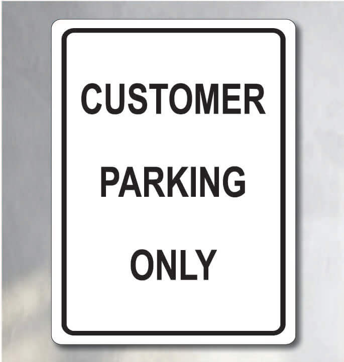 customer parking sign for sale